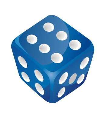 Blue dice clipart