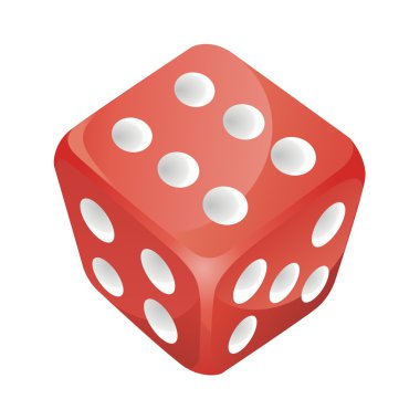 Red dice clipart