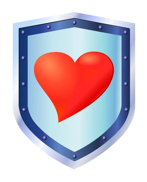 Corazón protegido — Vector de stock
