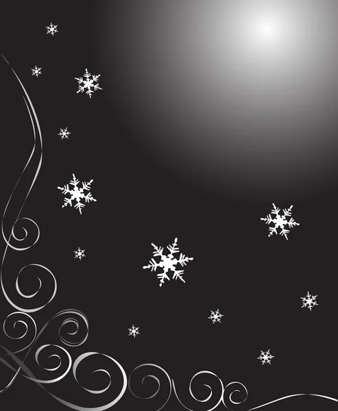 Elegante zwarte Kerstmis achtergrond — Stockvector