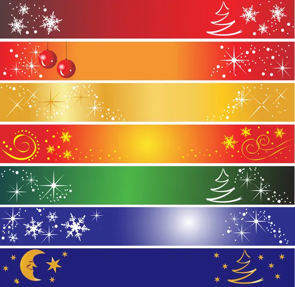 7 Christmas banners Stock Illustration