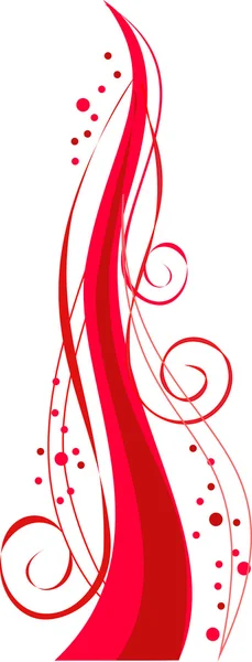 Ornement en spirale en rouge — Image vectorielle