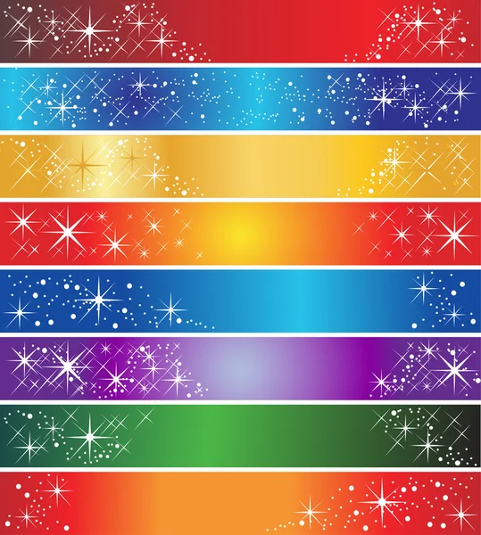 8 holiday banners Stock Vector