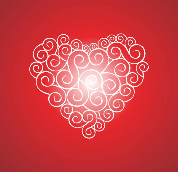 Coeur d'amour, vecteur — Image vectorielle