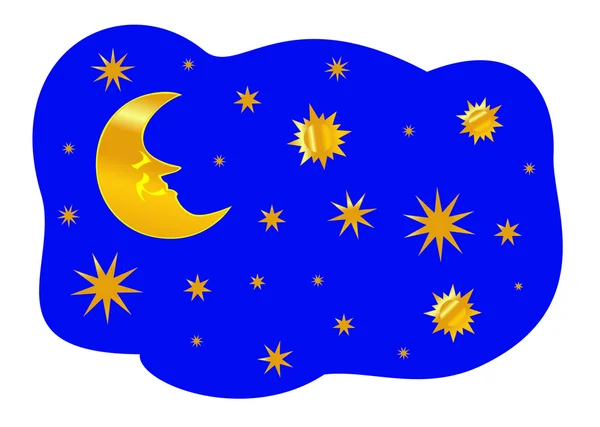 Night sky, vector — Stock Vector
