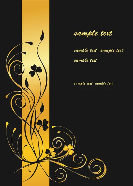 Black and golden floral background Royalty Free Stock Illustrations