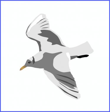 Vector flying bird clipart