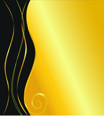 Elegant vector black and gold background clipart