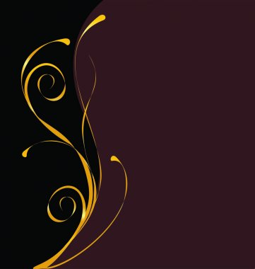 Elegant vector black and gold background clipart