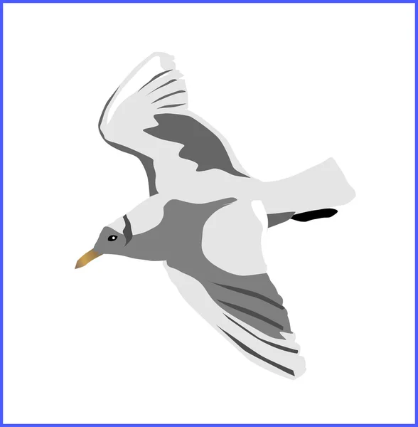 Векторная летающая птица — стоковый вектор