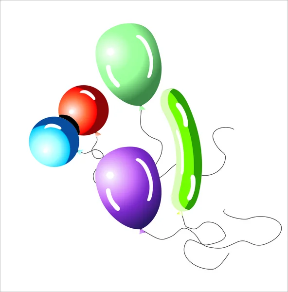 Kleur ballonnen, vector — Stockvector