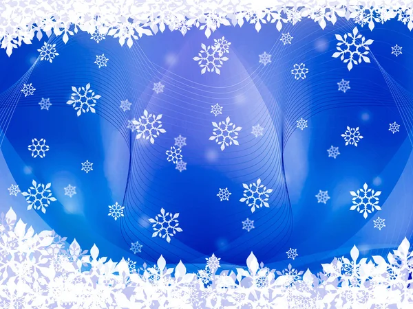 雪背景 (深蓝色) — 图库照片