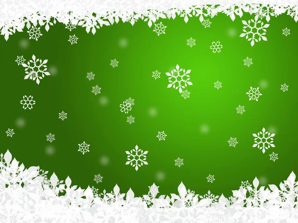 冬の背景 (緑) — ストック写真