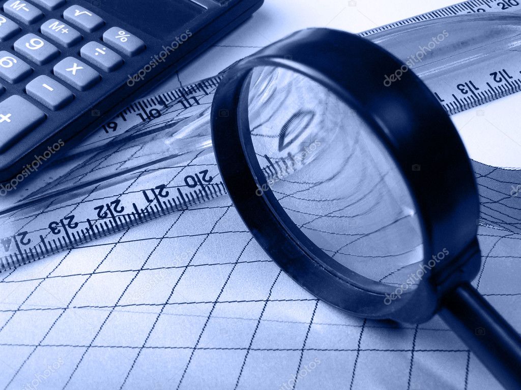 Ruler and magnifying glass — Stock Photo © archerix 1392497