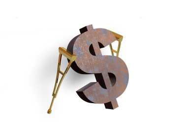 Lame and rusty dollar clipart