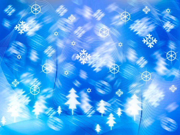 Sneeuw achtergrond (blauw) — Stockfoto