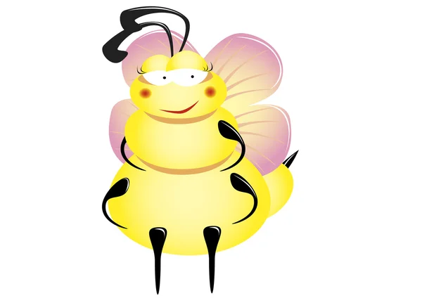 Gemalte gelbe Biene — Stockvektor