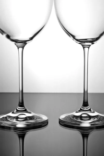 Dois vinhedos vazios — Fotografia de Stock