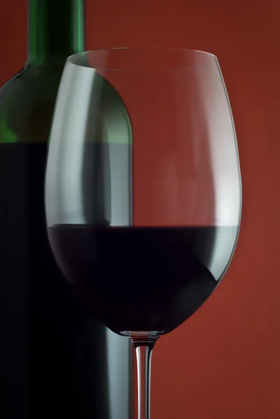 Rotweinglas — Stockfoto