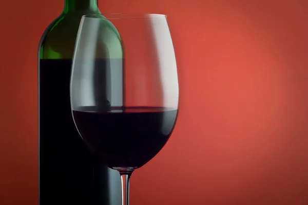 Rood wijnglas — Stockfoto