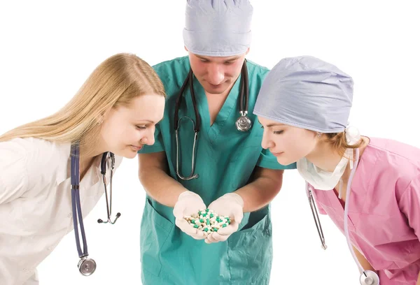 Two doctors and nurse — Stock Photo, Image