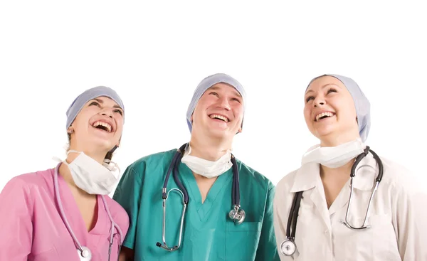 Три усміхнений лікарів — стокове фото
