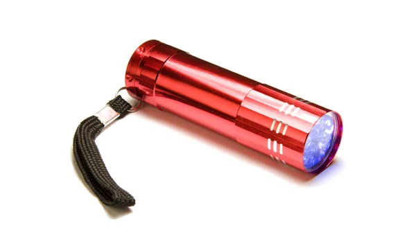 Czerwona mini latarka — Zdjęcie stockowe
