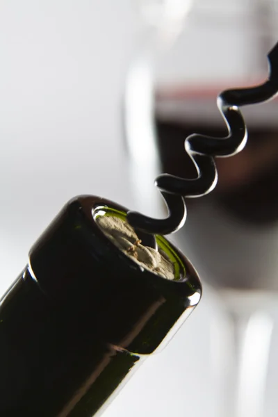 Крупним планом пляшку вина — стокове фото