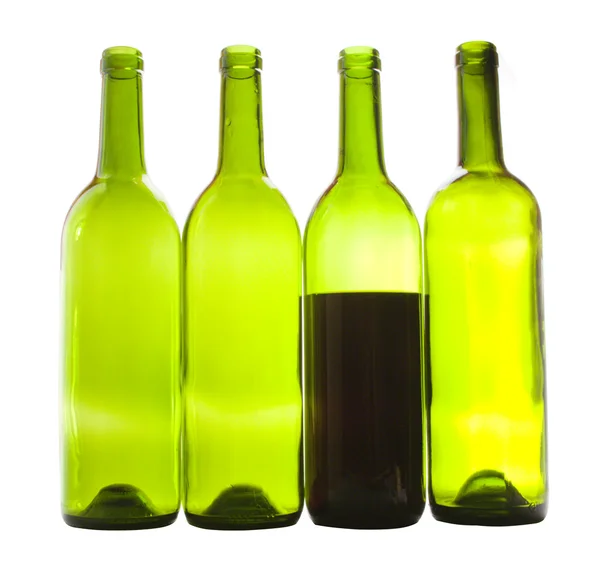 Винные бутылки крупным планом — стоковое фото