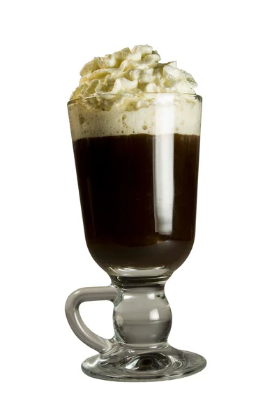 Fehér koktél: ír kávé. — Stock Fotó