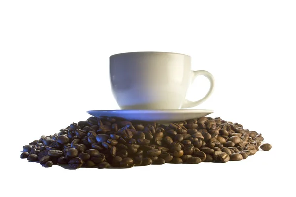 La taza de café y frijoles — Foto de Stock