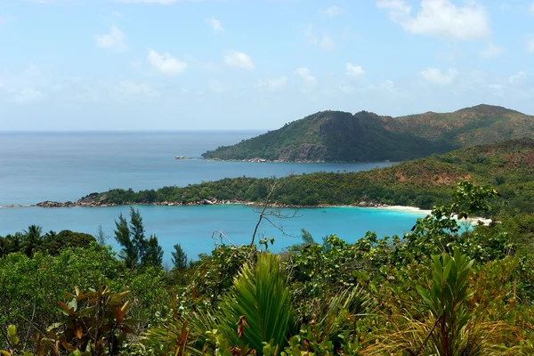 Playa Seychelles. Isla Praslin . — Foto de Stock