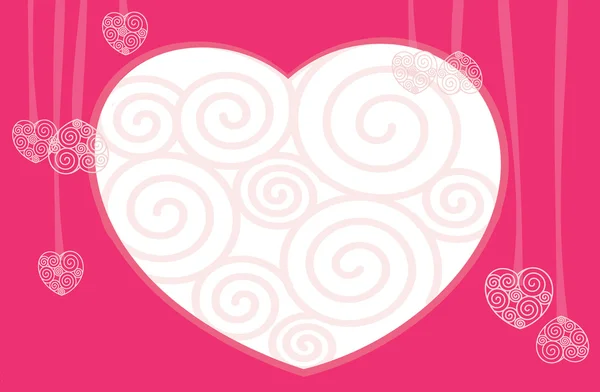 De dag van Valentijnskaarten. harten. — Stockfoto