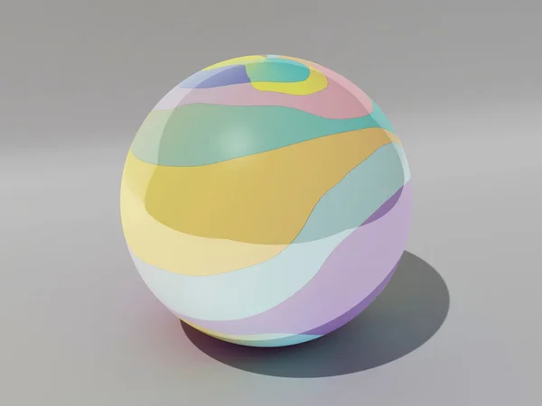 Χρωματιστή μπάλα σε γκρι φόντο — Φωτογραφία Αρχείου