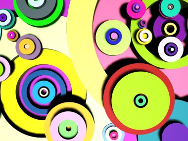 Multicolored circles clipart