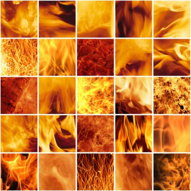 Fiery collage clipart