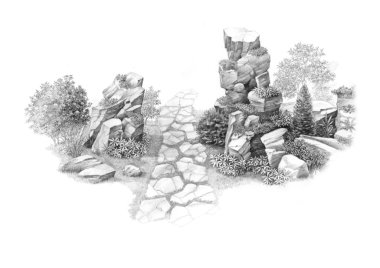 Rocky portal clipart