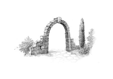 Stone arch clipart