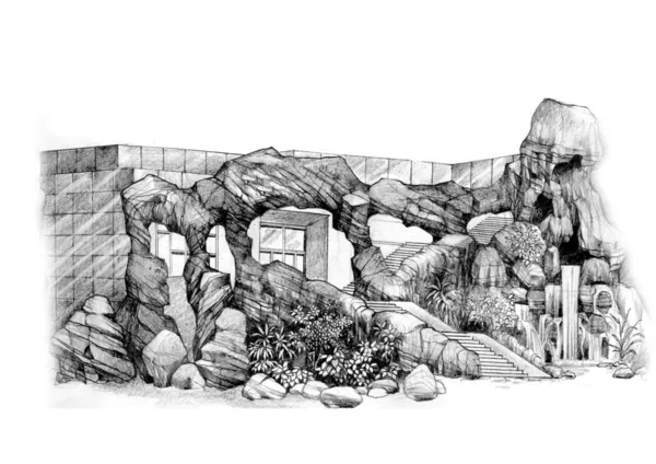 Каменная оранжерея — стоковое фото