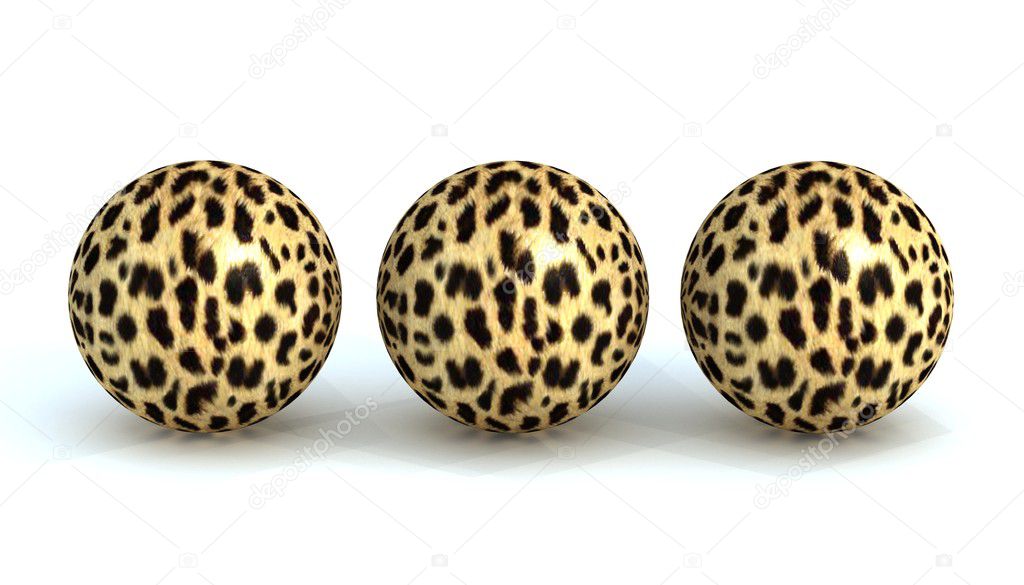 Three balls in a leopard-skin