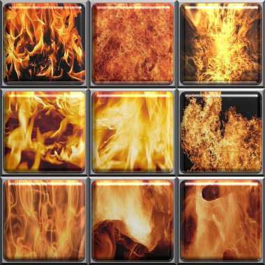 Fiery collage clipart