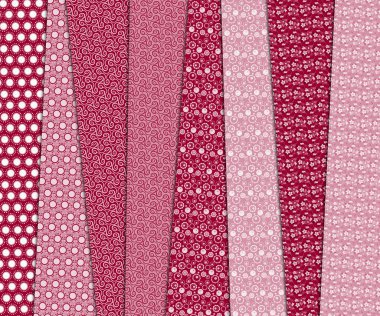 Fabrics with patterns clipart