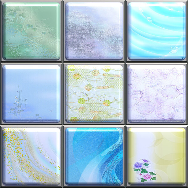 Tiles with wallpaper