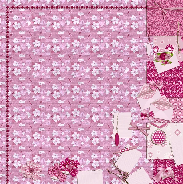 Collage rosa da donna — Foto Stock