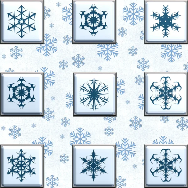 Collage copos de nieve — Foto de Stock