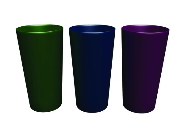 Tre tazze — Foto Stock