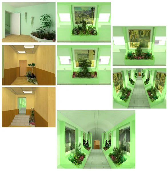 Groen interieur — Stockfoto