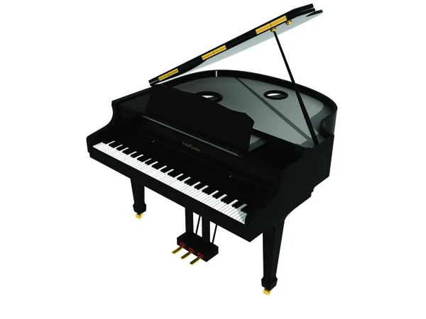 Black piano — Stock Photo, Image