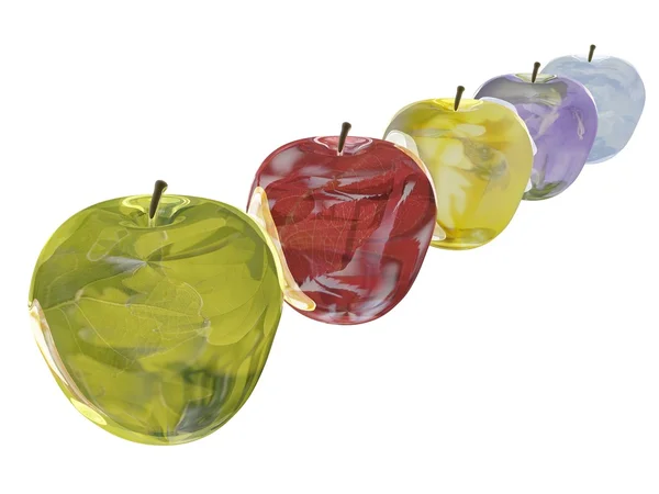 Glass apples — Stock Photo, Image