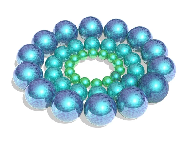 Three rings of balls — Stock Photo, Image